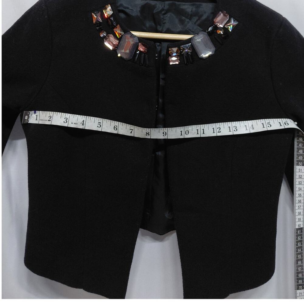 Animale Embellished Black Jacket Solid Long Sleev… - image 5